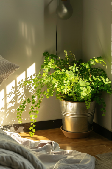 A variety of ferns thriving in low light indoor environments.