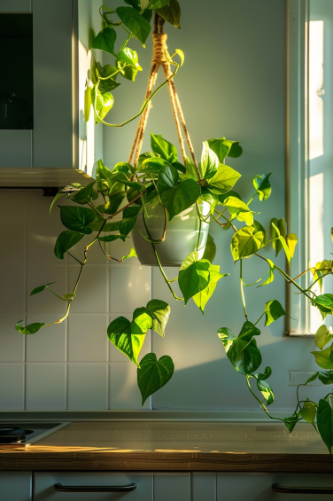 The best vine plants for indoors: pothos, philodendron, spider plants.